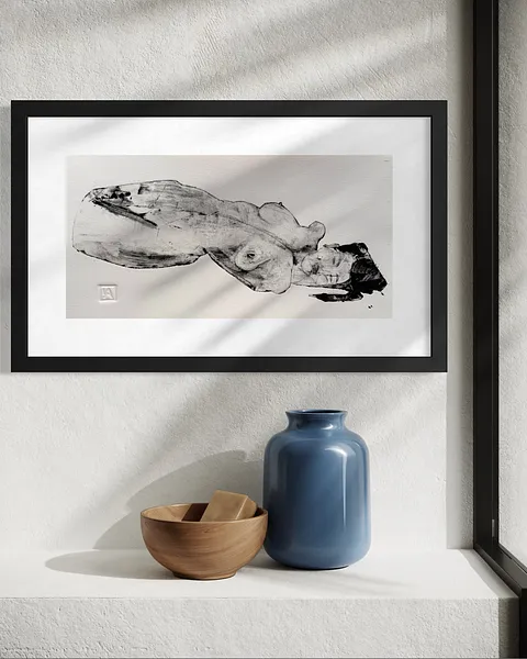 Зображення "Насолода" від Андріана Чуніс, розмір: 20х40, матеріали: Суха голка, монотипія, місто: Львів, ціна: €125 Фото 2 з 9.